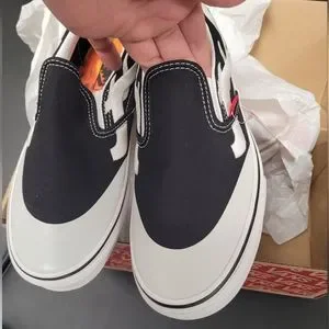 VANS x A$AP Rocky Worldwide Black & White Classic Slip-On Shoes Soze 8 Vans | Shoes | Vans Aap Rocky Worldwide Classic Slipon Brand  main image 4